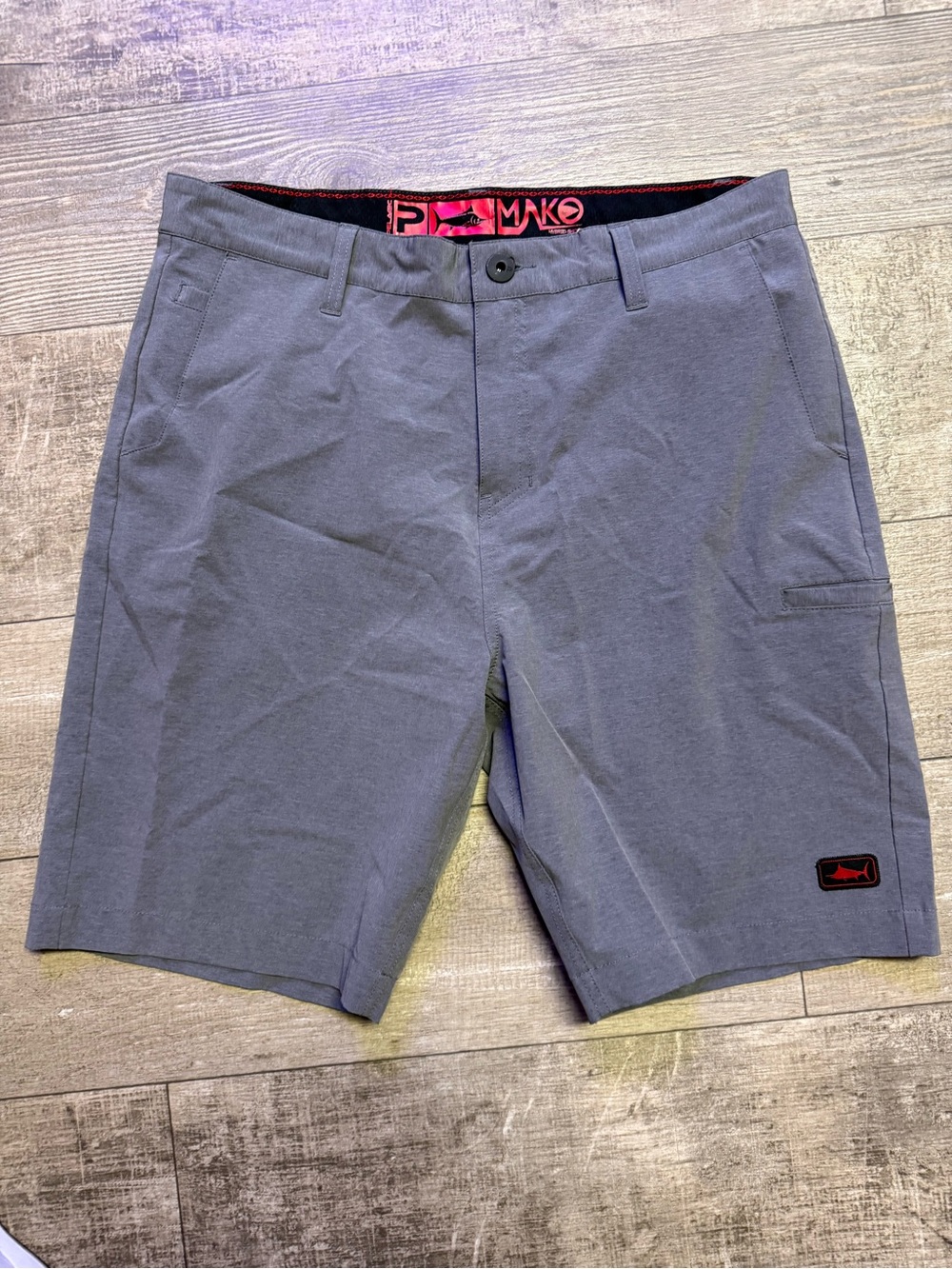 Pelagic Men's Gray Flat Front Performance Shorts